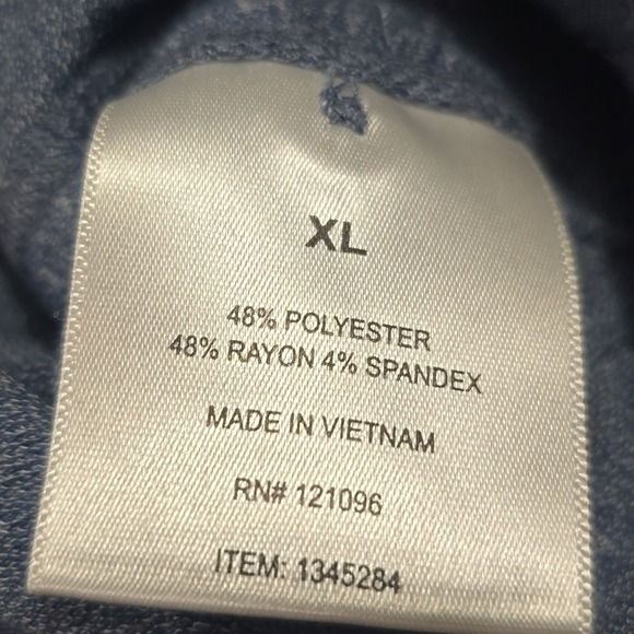 Michael Bastian Men's L/s Chest Pocket Knit Pullover Shirt Heathered Blue XL‎ - Picture 6 of 7